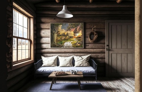 1000 Teile Puzzle für Erwachsene/Jugendliche 27,5” x 19,7” Sunset Cabin - Bild 4 von 5