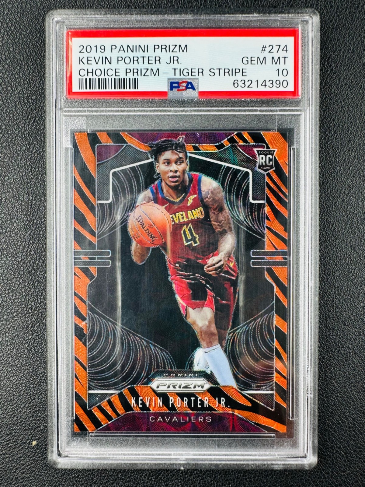 2019 Panini Prizm Kevin Porter Jr. RC Tiger Stripe PSA 10 A#Z