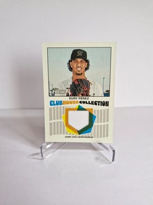 2022 TOPPS HERITAGE #CCR-EP EURY PEREZ MIAMI MARLINS CLUBHOUSE COLLECTION RELIC