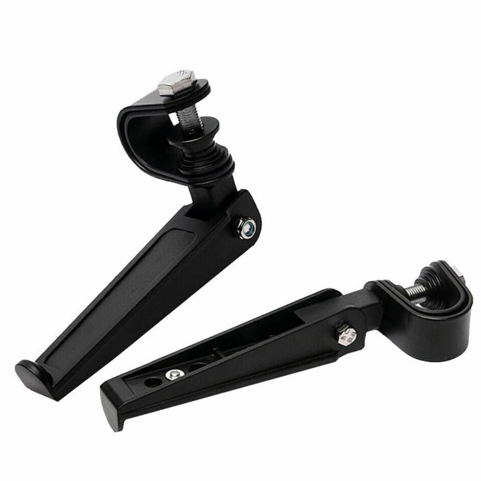 1"-1-1/4" U-Clamp Foot Pegs Black Fit For Honda Suzuki Foto 4 de 4