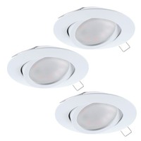 Eglo Tedo Set 3XEINBAUSPOT GU10-LED 5W K Ws - Decken-Einbauleuchte, Rund, Weiß,