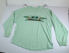 Disney Star Wars Spirit Jersey The Mandalorian Baby Grogu Size L Mint Green READ
