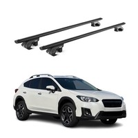 DachträGer GrundtäGer FüR Subaru XV Mk2 2017-2023 90Kg Alu Schwarz 2 Tlg ABE