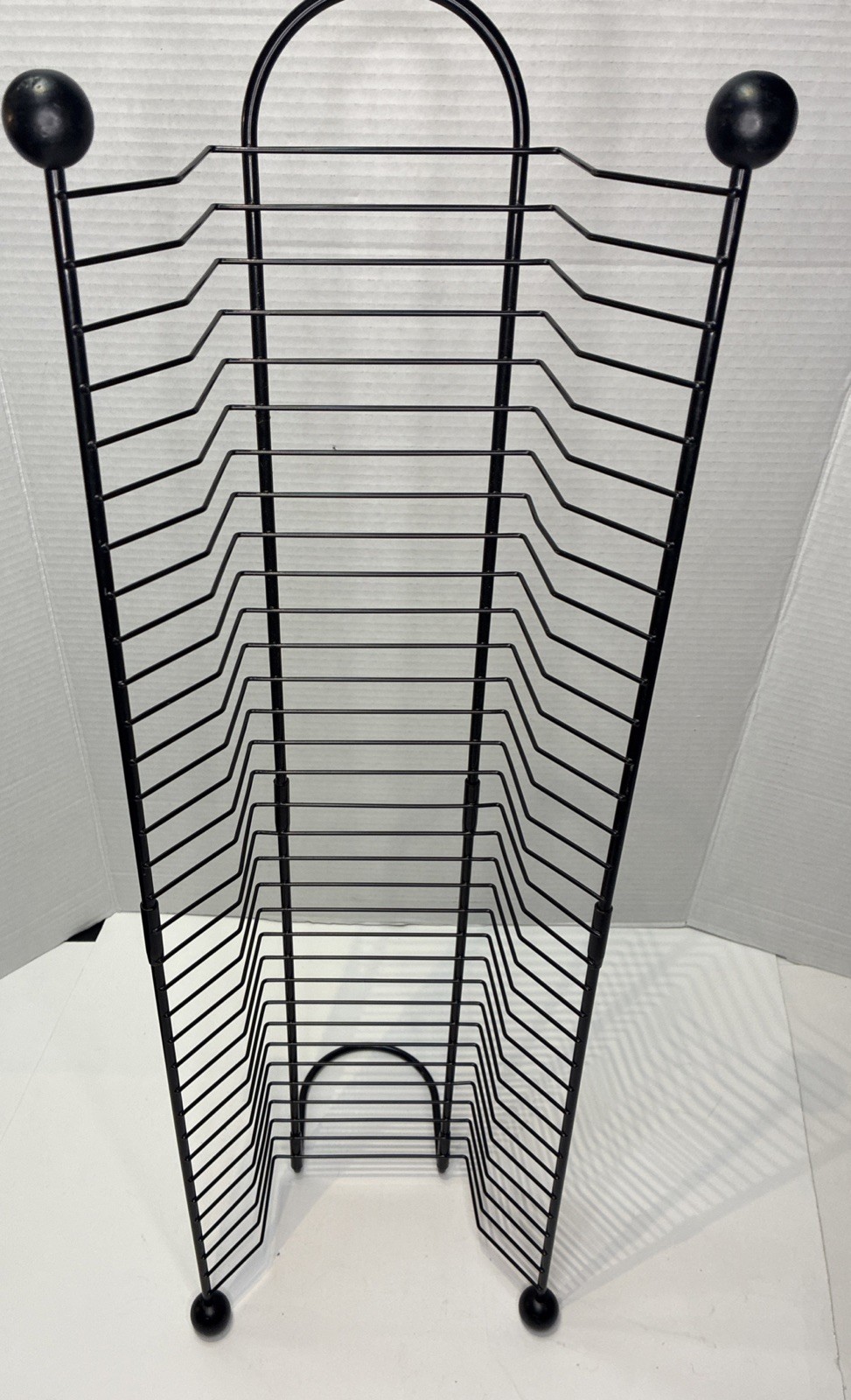 27 Inch Metal DVD/Game Storage Rack Tower Holds 32 Discs Black Wire Stand