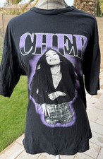 H&M Divided Cher Black Graphic T-Shirt Medium Rock & Pop Music