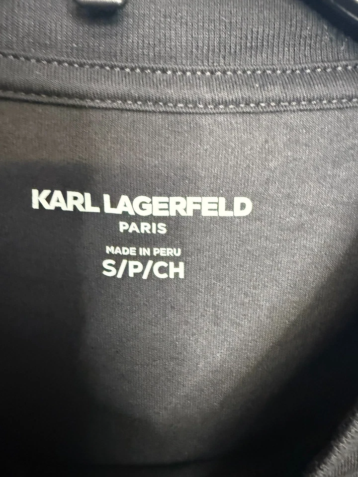 Camiseta Karl Lagerfeld Paris Para Hombre Negra Clásica Personaje Karl Cuello Redondo Talla S Foto 4 de 4