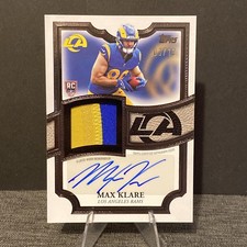 Topps 2026 Flagship Max Klare Rams Rookie Patch Auto ARP-MK #/10