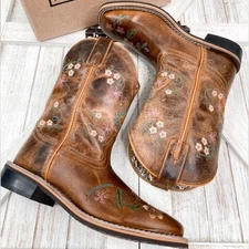 Smoky Mountain Boho Floral Embroidered Western Boots Women's Size 5