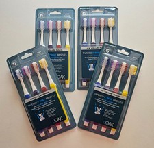 LOT OF 4 Ooak Tapered V  Max Bristles Soft Toothbrush 4 pc Packs  16 Total