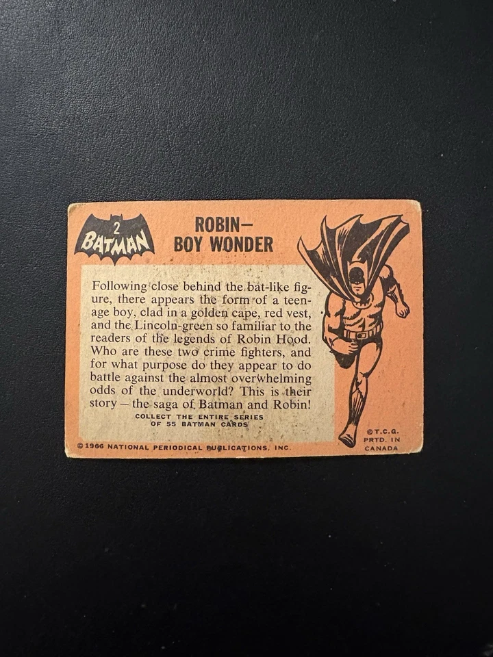 1966 OPC SET BREAK #2 ROBIN-BOY WONDER PRINTED IN CANADA VG-EX! - Image 2 of 2