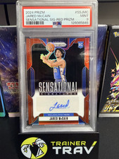 PSA 9 2024 Prizm Jared McCain Sensational Signatures RED Auto RC