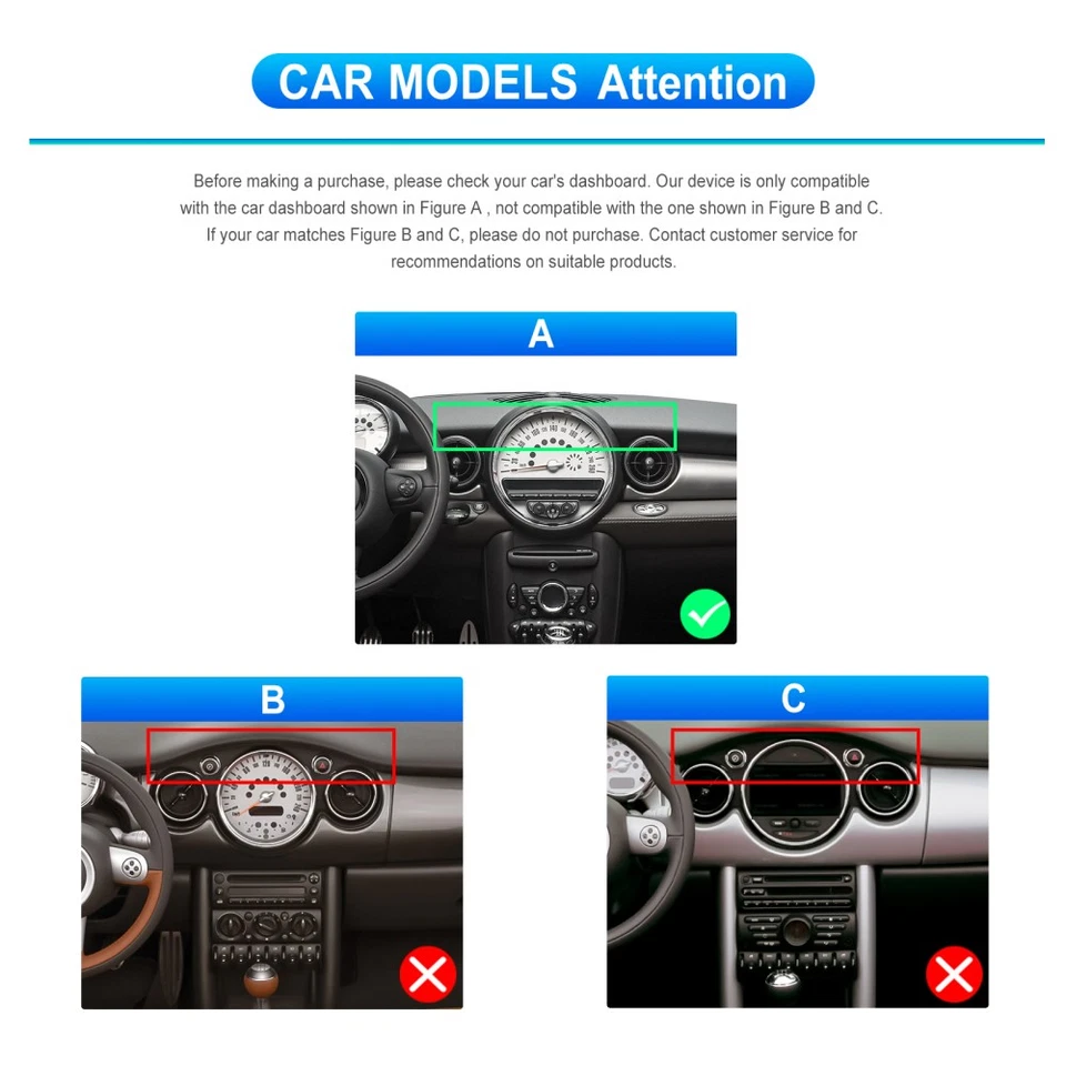 Android 15 Für BMW Mini Cooper R55 R56 2007-13 Autoradio Navi Car Play GPS Wifi - Bild 2 von 4