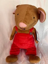 Kohls Cares If You Give a Mouse a Cookie 14" Red Overalls Plush Stuffed With Tag