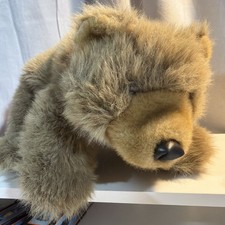 Folkmanis Grizzly Bear Cub Plush Hand Puppet 14  Full Body Paw Prints Realistic