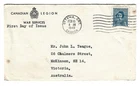 1948 Canada Ottawa, Ont. 4c Princess Margaret FDC to Australia - Legion CC Cover