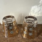 2 MCM 1950'S VTG CULVER 22K GOLD LOWBALL GLASSES GOLD/TURQUOISE SET cocktail — photo 4