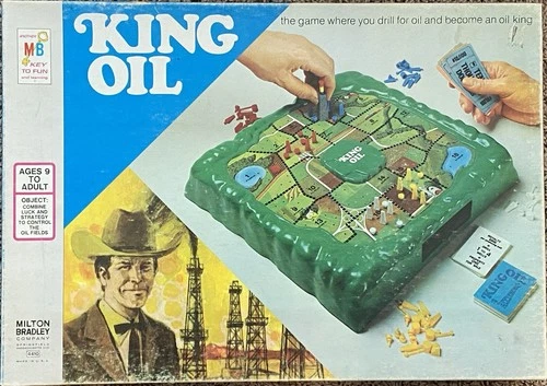 King Oil Board Game Milton Bradley 1974 Complete Vintage