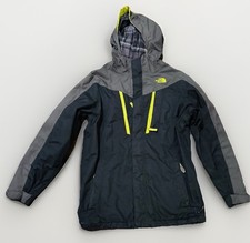The North Face Boy's Black/Gray/Neon Green Hyvent Hooded Lined Jacket XL 18/20