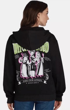 Hocus Pocus Women  s Glow in the Dark Graphic Print Zip Hoodie Size XS