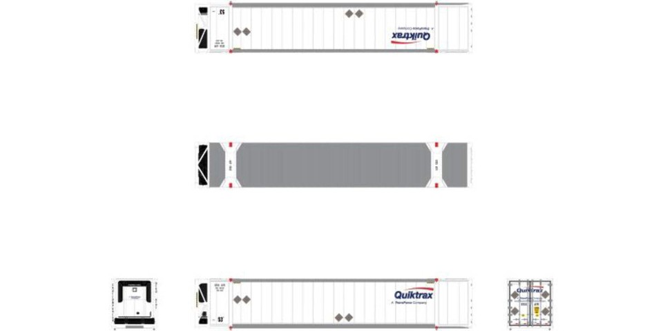 ScaleTrains 10625 N Scale CIMC 53' Reefer Container Quicktrax QTUX 3 ...