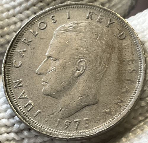 1975 (77) Spanien 25 Peseten Münze Krone - Bild 2 von 2