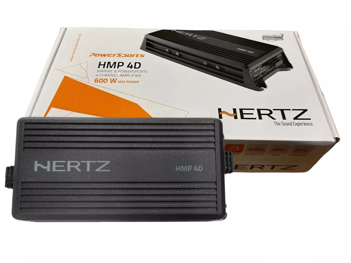 Hertz HMP 4D Compact Marine Powersports 4-Channel Amplifier 75Wx 4