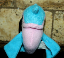 Neopets Blue Flotsom Dolphin McDonalds 2005 Mini Promo Plush Toy with Clip