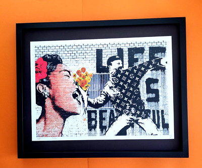 Death NYC Large Framed 16x20in Pop Art Certified Frida Kahlo Viva la Vida FL