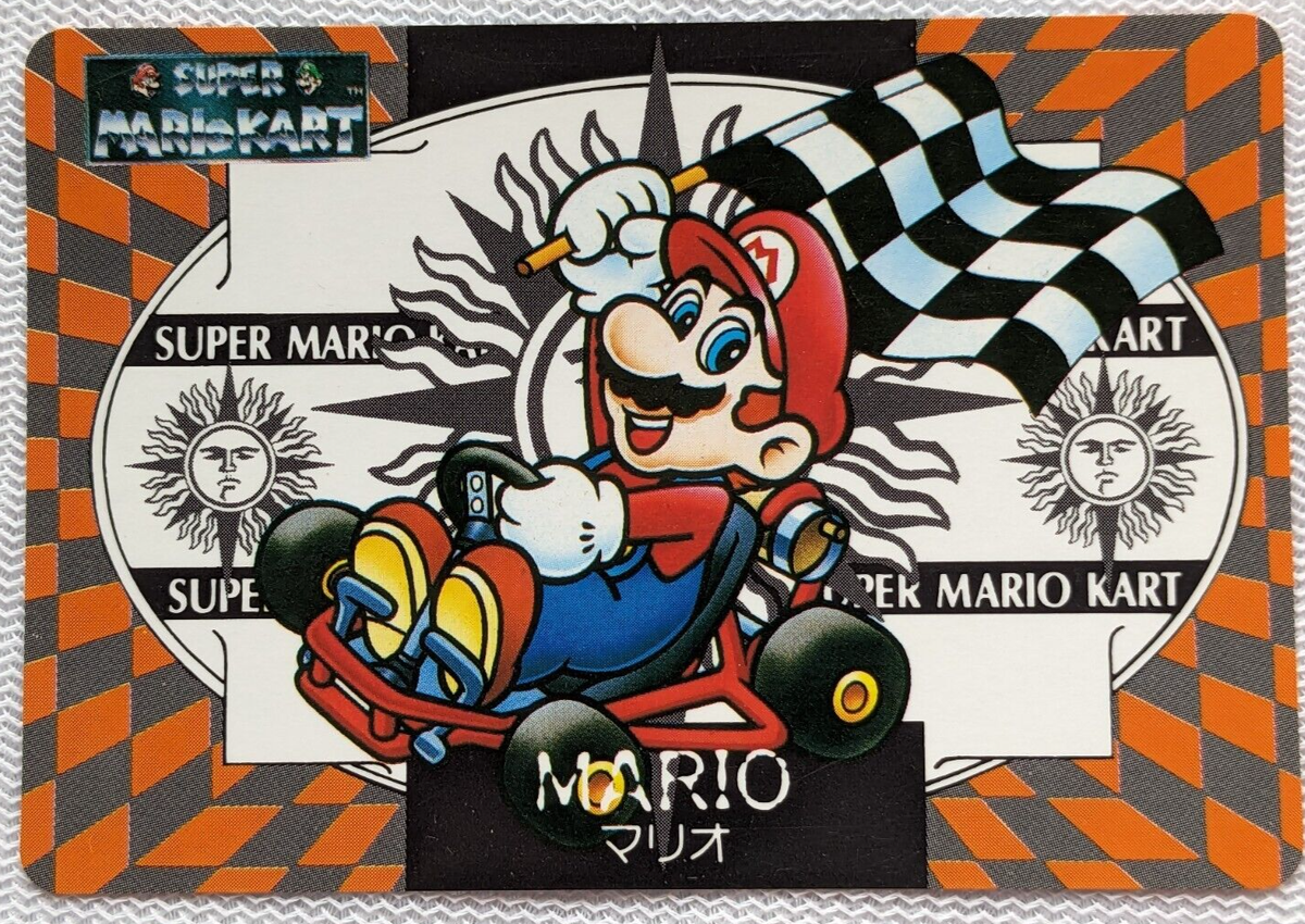 Mario Super Mario Kart Banpresto No.7 Japanese Card 1993 Nintendo