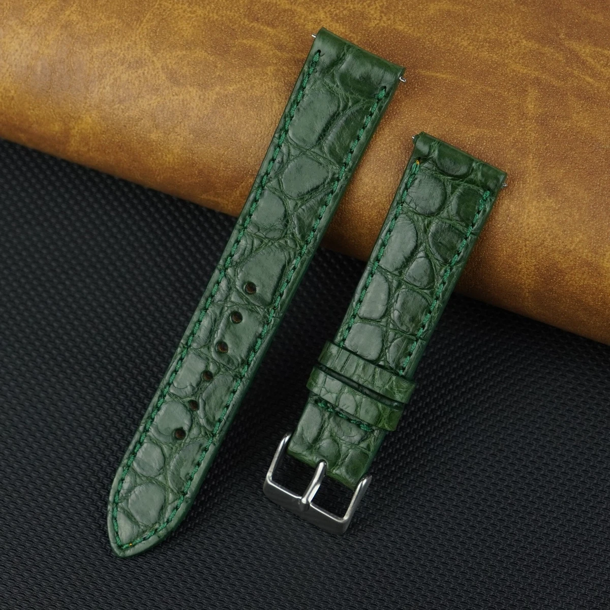 Green alligator strap sale