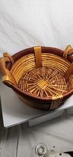 Woven Basket With Wooden Handles