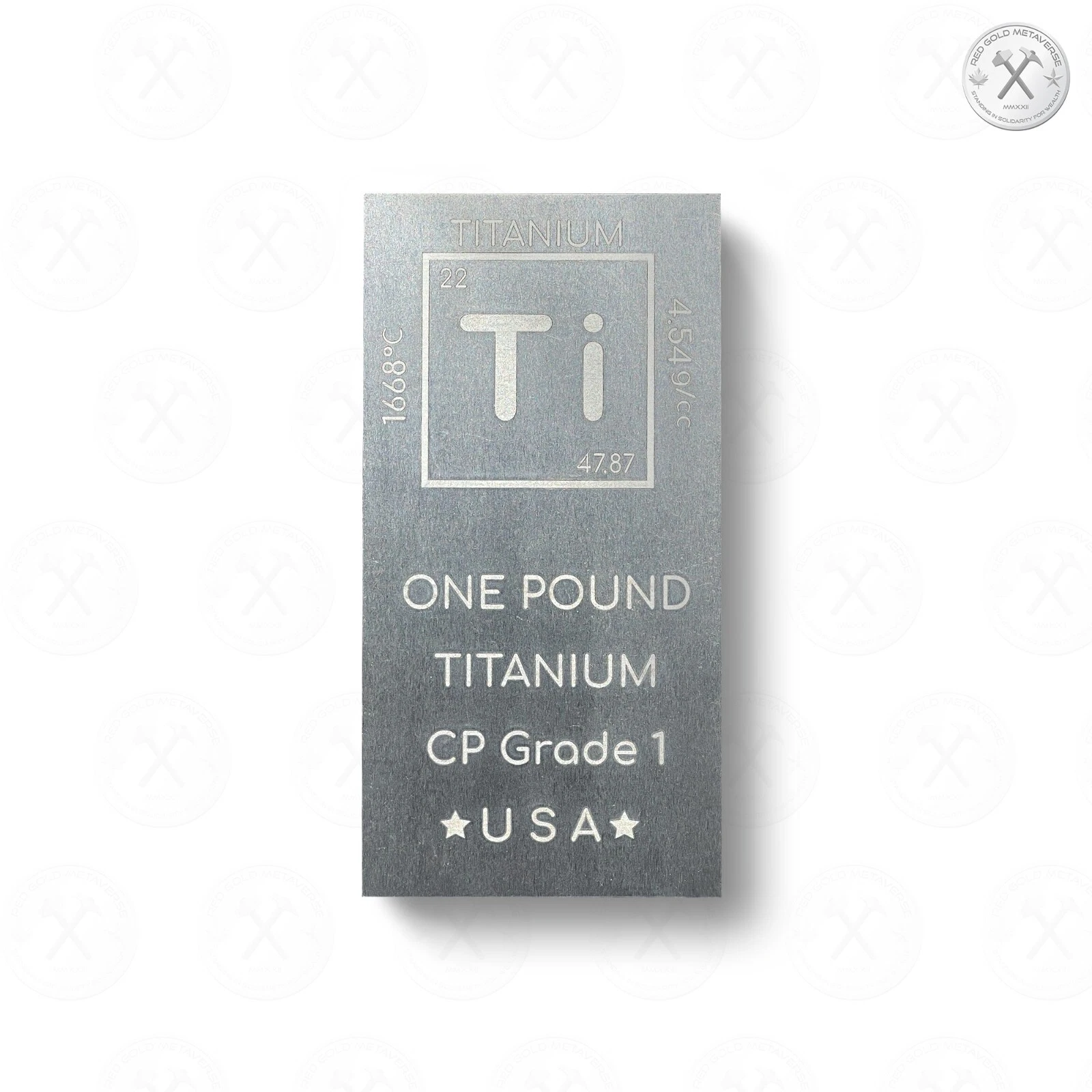 1 lb Titanium Investment Bar - Chemistry Element Design - CP Grade