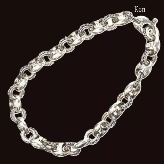 Collier chaîne GUCCI logo AUTH marque rare G imbriqué G collier Sv925 Ag925