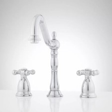 Signature hardware -Victorian widespread Faucet -cross Handles- Chrome
