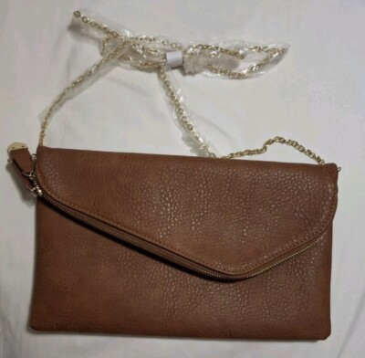 New Urban Expressions Fold Over Purse Magnetic, Chain Strap
