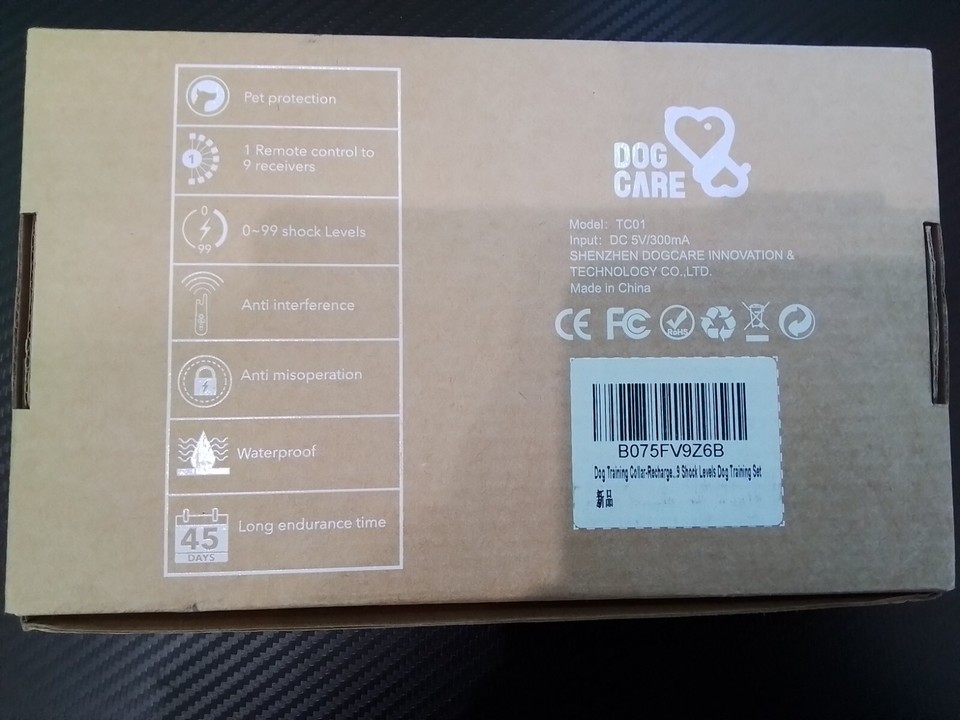 Dog Care Model TC01 Dog Training Collar System Rechargeable used with