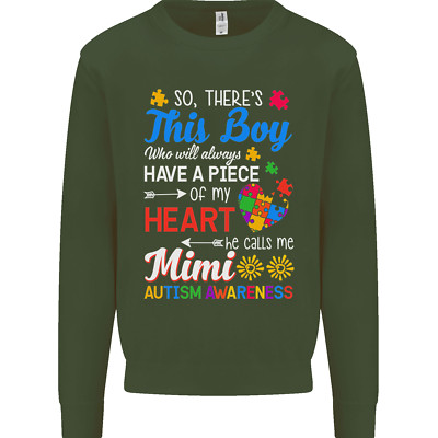 Boy Calls Me Mimi Autistic Autism Awareness Herren Sweatshirt Pullover