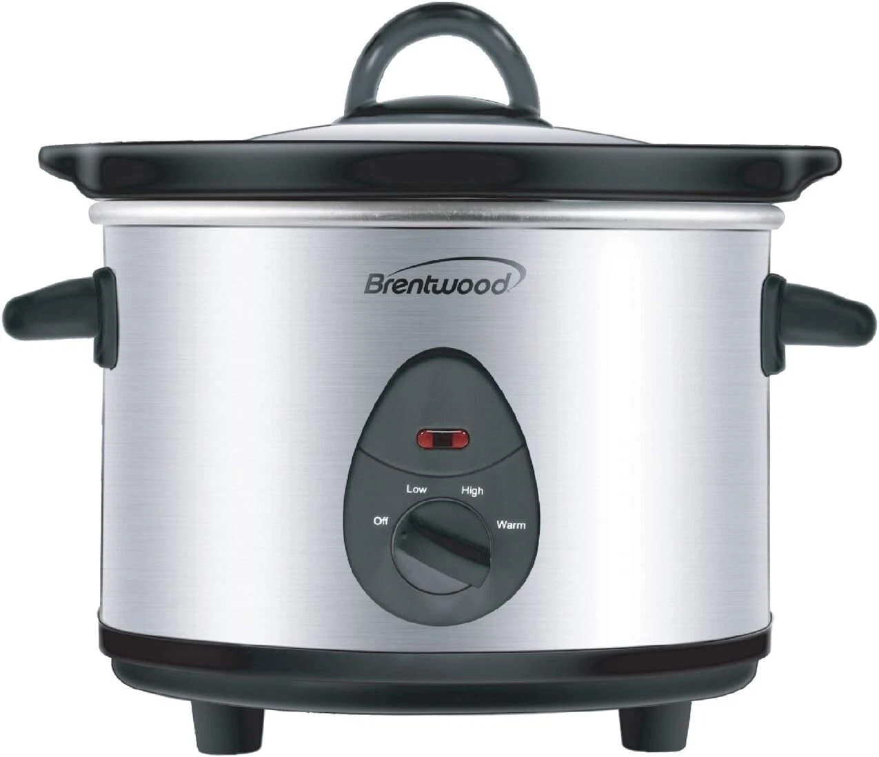 Brentwood SC-115S: 1.5 Quart Slow Cooker, 3 Settings Stainless Steel - Silver