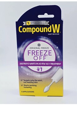 Compound W Wart Remover Original Freeze Off Plantar Kit 8 Applications Exp:02/26