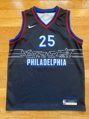 Ben Simmons 76ers City Edition jersey Youth sz L Boys Black Nike