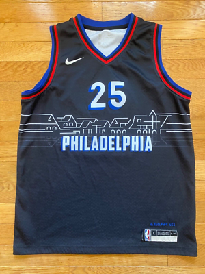Ben Simmons 76ers City Edition jersey Youth sz L Boys Black Nike