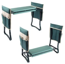 Garden Kneeler and Seat neeling Pad Garden Stool with Tool Pouches Green