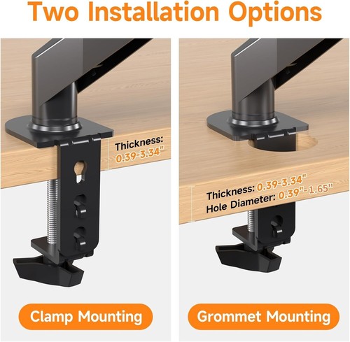 Ventilated Adjustable Laptop Mount Stand with Dual Monitor Arms for Home Offices - Picture 8 of 9