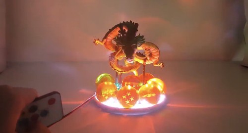 Dragon Ball Z Anime Action Figure Set Esferas Del Golden Dragon+7pcs Balls+Shelf