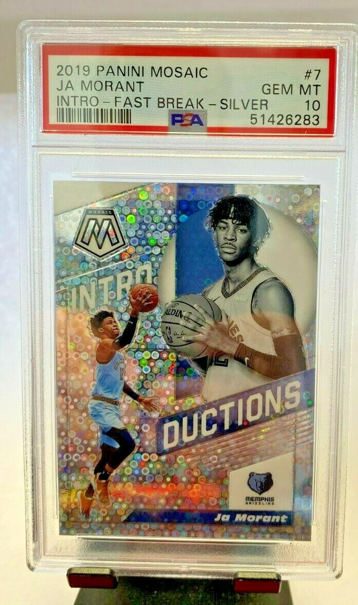 2019-20 SILVER Mosaic Ja Morant Introductions Rookie RC #7 PSA 10 Grizzlies POP6