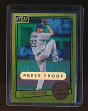 CLAYTON KERSHAW 2017 DONRUSS '83 RETRO VARIATION GOLD PRESS PROOF #/99 *DODGERS*