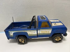 Tonka Pick Up Truck Blue Removable Wheels W/Hard to Find Side Exhaust Pipes!