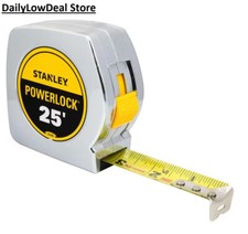 25 ft PowerLock Tape Measure Stanley Accurate Measurements Durable Blade Coating