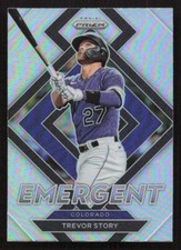 2022 Panini Prizm Trevor Story Emergent Silver Prizm #E-12 Card