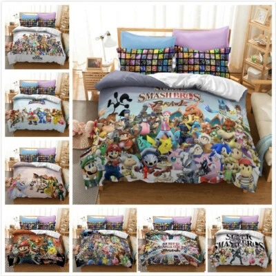 Mario Super Smash Bros Collection Single/Double/Queen/King Bed Quilt Cover Set